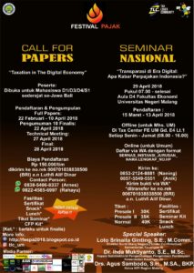 Call for Papers Seminar Nasional Festival Pajak 2018