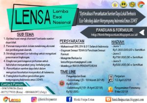 lomba menulis esai untuk mahasiswa tingkat nasional lensa 2018