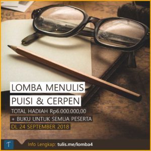 lomba menulis puisi dan cerpen tulis.me 2018