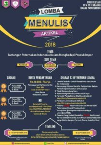 Lomba Menulis Artikel BEM Peternakan Unand