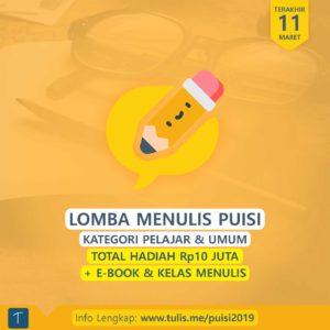 lomba menulis puisi tulisme 2019
